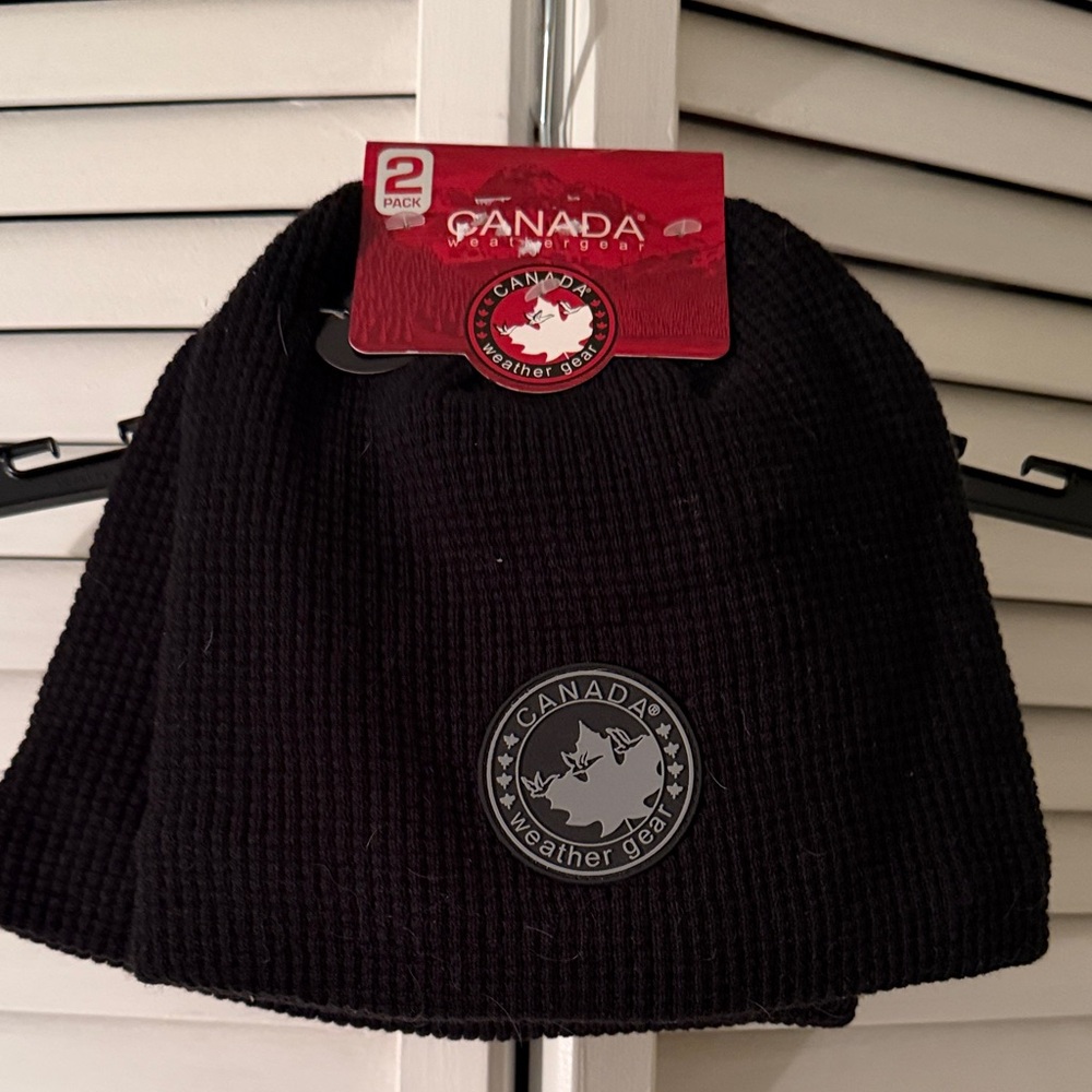 Canada Weather Gear Black Beanie Hat
